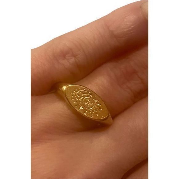 Rose GOLD MOON N SUN RING - Picture 1 of 6